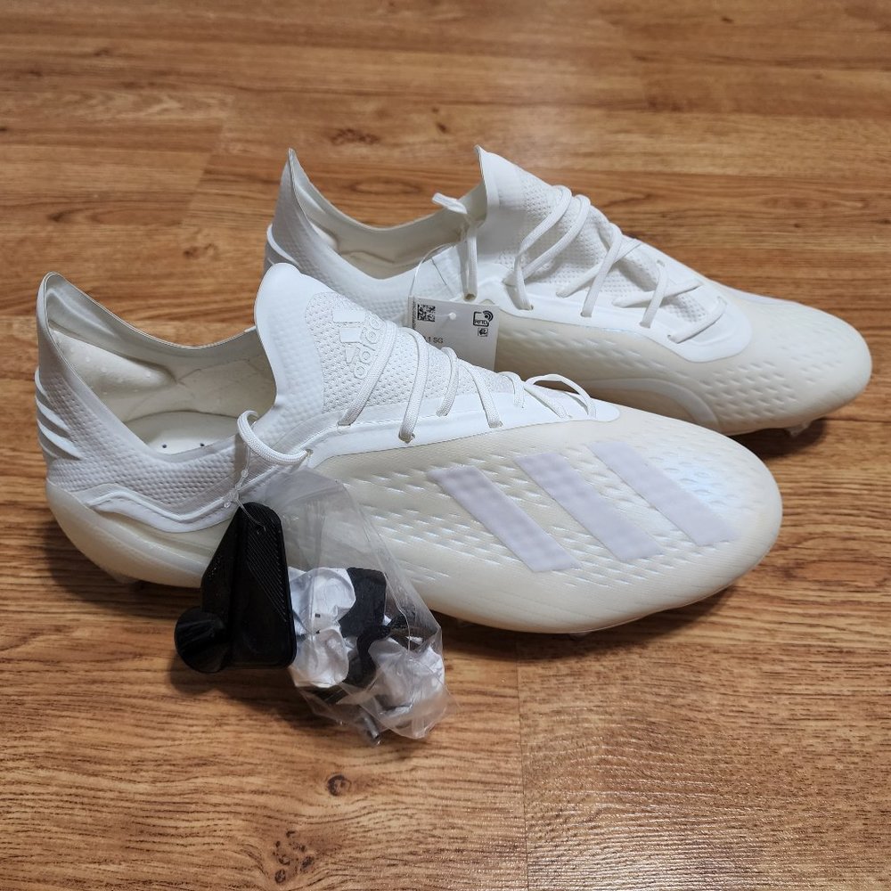 Adidas X 18.1 SG White Soccer Cleats DB2260 MENS SIZE 9.5